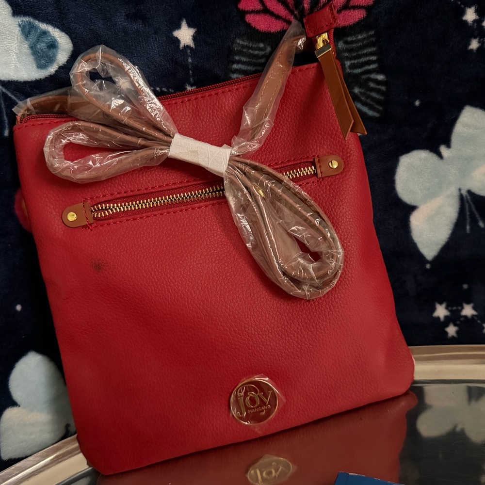 Joy Mangano Vibrant Red Crossbody Bag